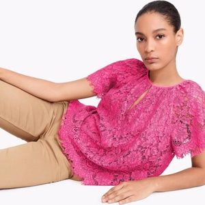 J.Crew Short Sleeve Lace Top